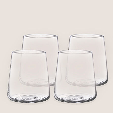 Arletta Su Bardağı Seti 380 Ml 4'lü Set Transparan