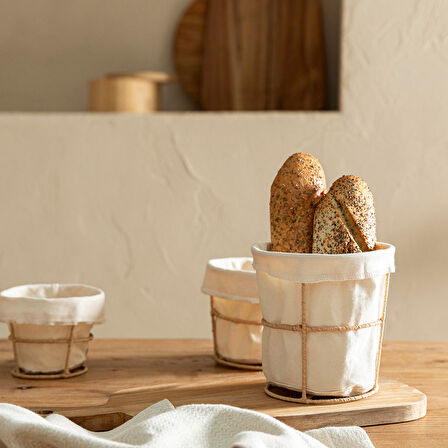 Breaddi Kumaş Ekmeklik 15x15 Cm Natural