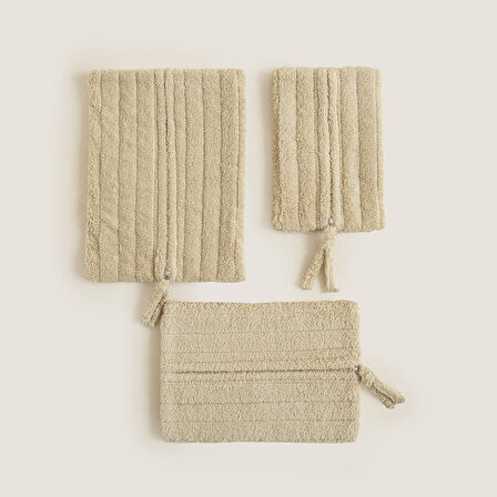 Cloid Dikdörtgen Düzenleyici Çanta 22x15 Cm Bej