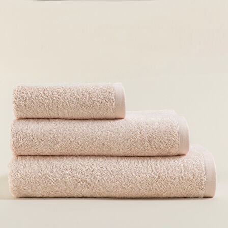 Solid Banyo Havlusu 85x150 cm Pudra