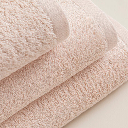 Solid Banyo Havlusu 85x150 cm Pudra
