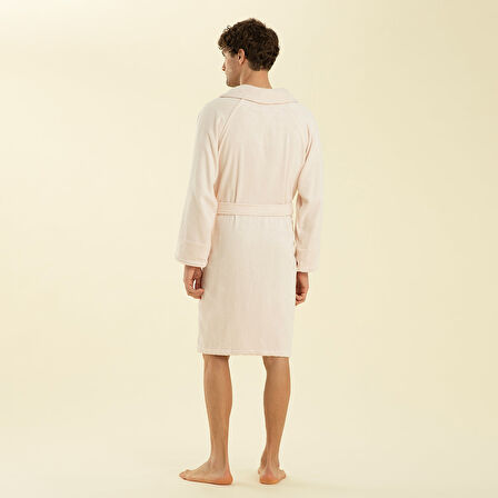 Solid Unisex Bornoz Pudra