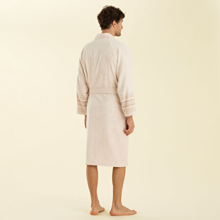 Derin Unisex Bornoz Pudra