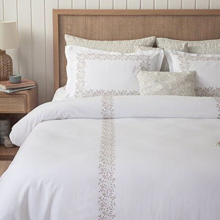 Mimoza Nevresim Seti Kıng Ekru