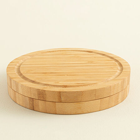 Ravva 5 Parça Bıçaklı Oval Sunum Seti 22x2 cm Natural