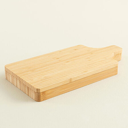 Ravva 4 Parça Bıçaklı Sunum Seti 30x14 cm Natural