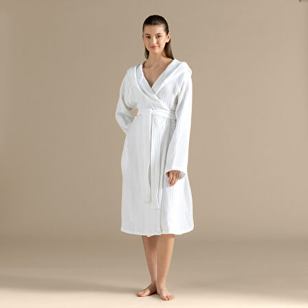 Armin Unisex Bornoz Ekru