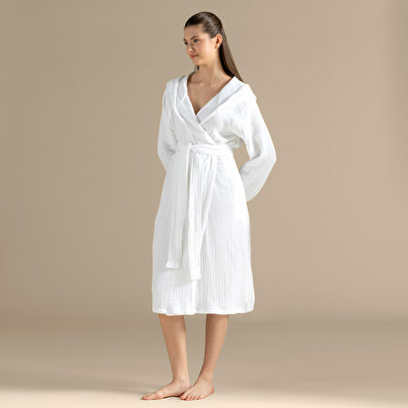 Armin Unisex Bornoz Ekru