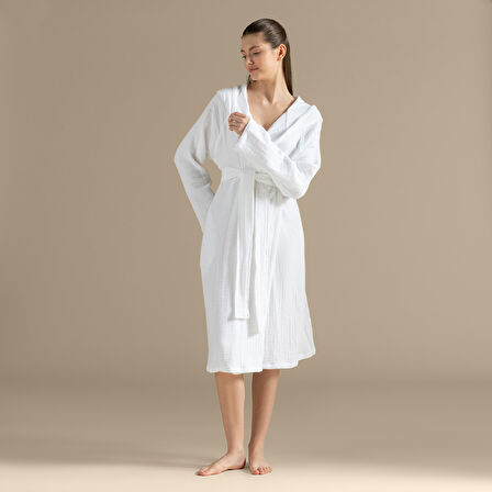 Armin Unisex Bornoz Ekru