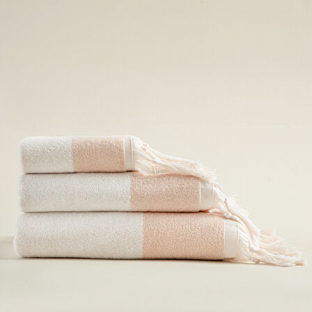 Bermundo Banyo Havlusu 85x150 Cm Pudra/Ekru