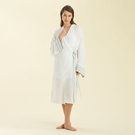 Atıgrado Sabahlık Beyaz/Marin Mavi