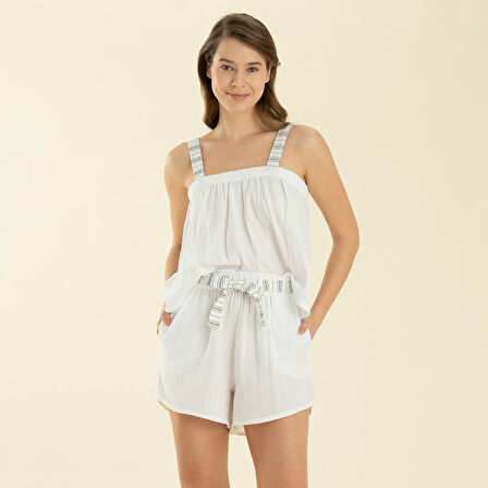 Atıgrado Şortlu Takım Beyaz/Marin Mavi