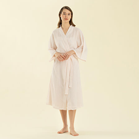 Elegant Sabahlık Beyaz/Pembe