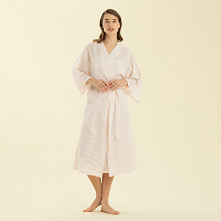 Elegant Sabahlık Beyaz/Pembe