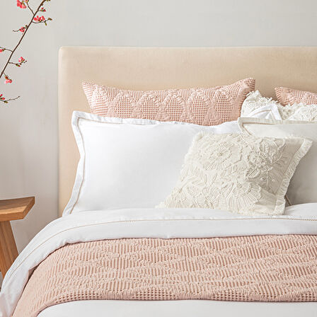 Madelıne Nevresim Seti King Beyaz/Bej