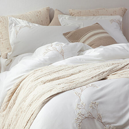 Evıan Nevresim Seti King Ekru