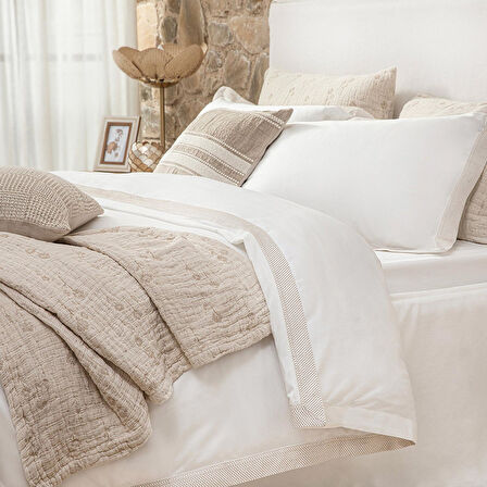 Sorvan Nevresim Seti Double Ekru