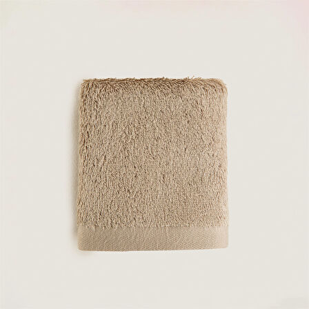Solid El Havlusu 33x33 cm Koyu Bej