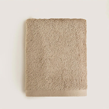 Solid Yüz Havlusu 50x90 cm Koyu Bej