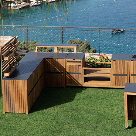 Milano Köşe Modül Dolap Natural