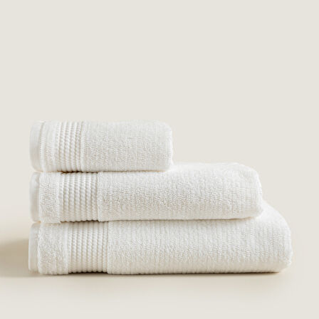 Eva Cotton Banyo Havlusu 85x150 Cm Beyaz