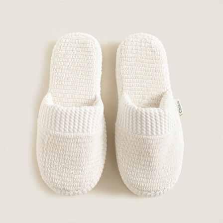 Eva Cotton Unısex Terlik Ekru