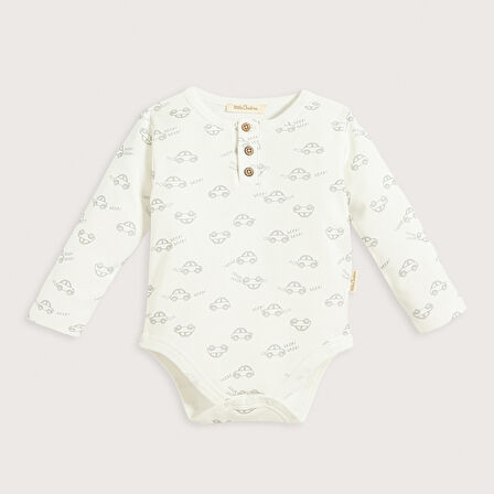 Little Driver Baskılı Body Ekru