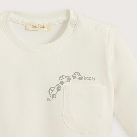 Little Driver Tshirt Ekru