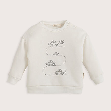 Little Driver Sweatshirt Ekru