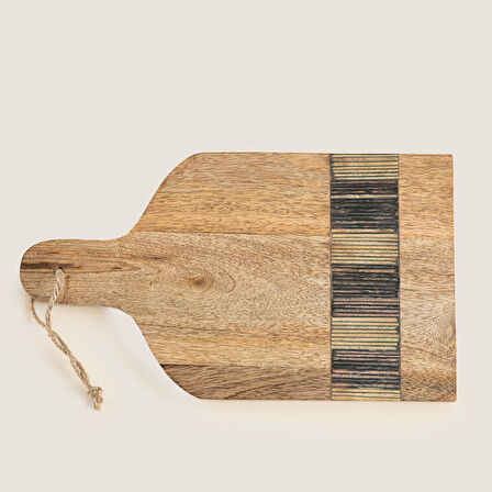 Sanian Sunum Tahtası 39X20 Cm Natural-Lacivert