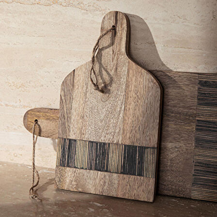 Sanian Sunum Tahtası 39X20 Cm Natural-Lacivert