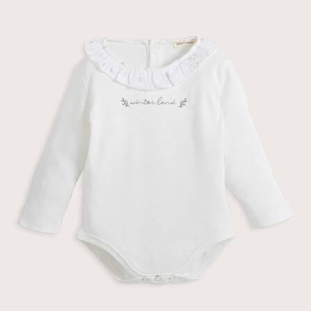 Winterland Fırfırlı Body Ekru