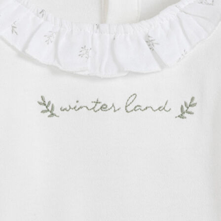 Winterland Fırfırlı Body Ekru