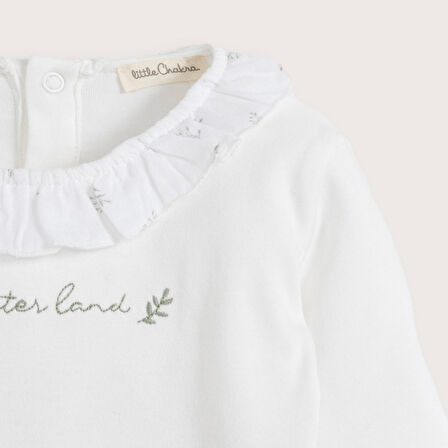 Winterland Fırfırlı Body Ekru