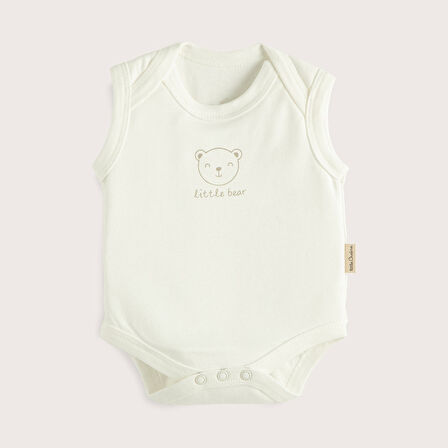 Cool Bear 3'lü Kolsuz Body Set Ekru/Lacivert
