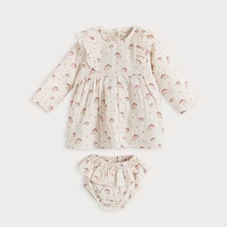 Woodland Elbise Külot Set Ekru