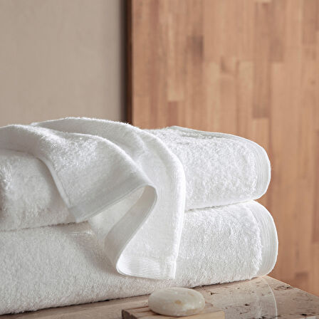 Flovya Banyo Havlusu 85x150 Cm Beyaz