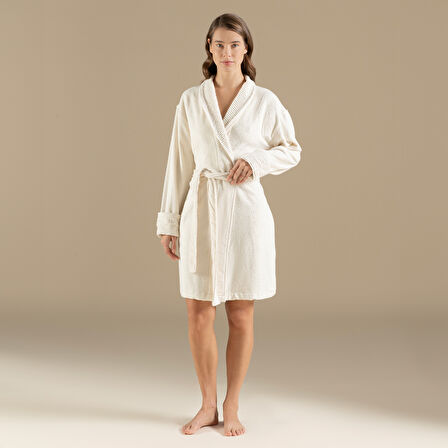 Narde Kadın Bornoz Natural