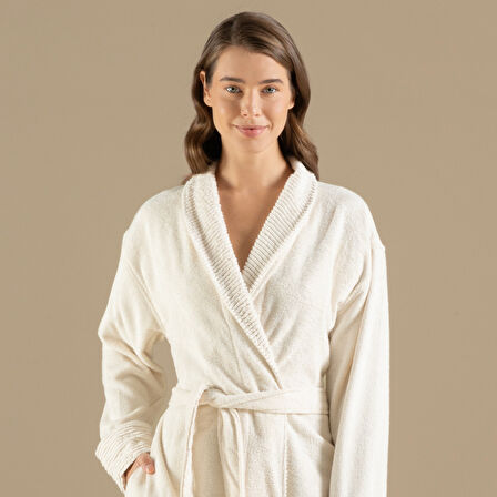 Narde Kadın Bornoz Natural