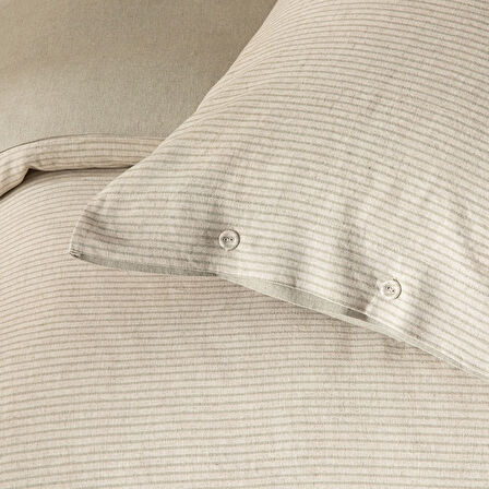 Morıan Nevresim Set 200x220 Cm Natural/Yeşil