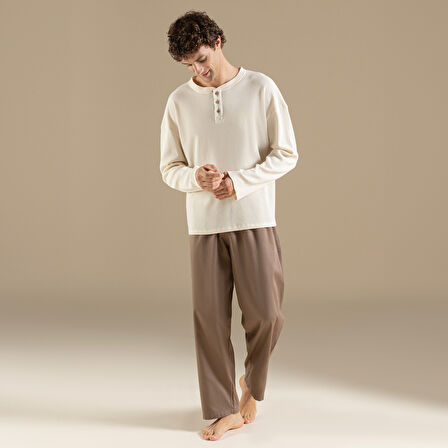 Verya Pijama Alt Koyu Kahve