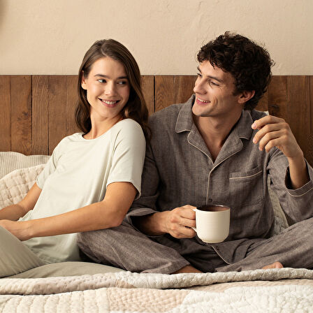 Ranel Pijama Takımı Kahve