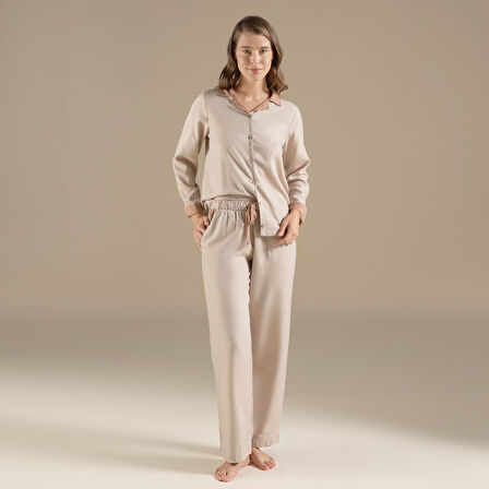 Lınıe Pijama Takımı Bej