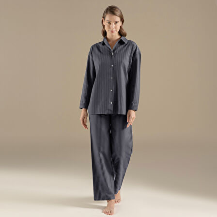 Almon Pijama Takımı Lacivert