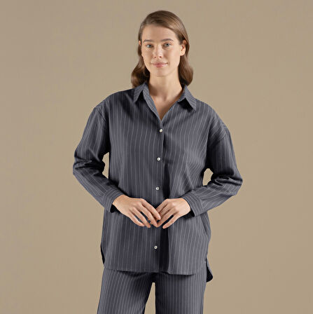 Almon Pijama Takımı Lacivert