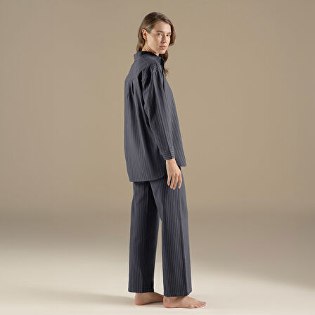 Almon Pijama Takımı Lacivert