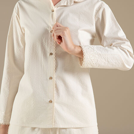 Artısan Pijama Takımı Ekru/Bej