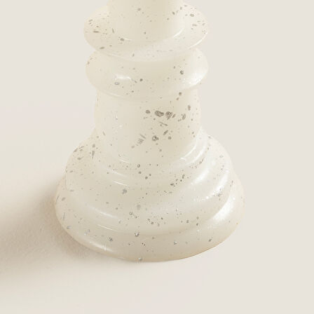 Flamme Kaideli Şamdan Mum Gümüş 20 Cm Gümüş