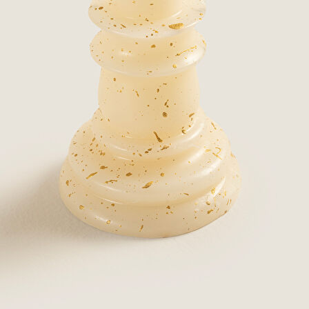 Flamme Kaideli Şamdan Mum Gold 20 Cm Gold