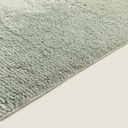 Bamboo Solid Banyo Paspası 60x100 cm DUMAN YEŞİLİ